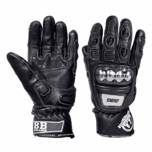 BBG Semi Gauntlet Leather Riding Gloves